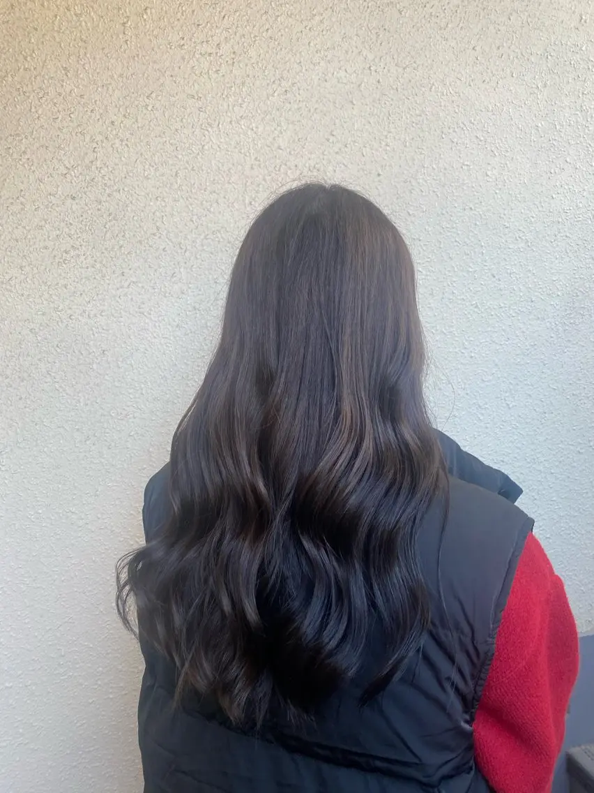 ロング カラー 透明感カラー ヘアカラー トリートメント ブリーチカラーと、髪 質改善。HARUKAのヘアスタイル