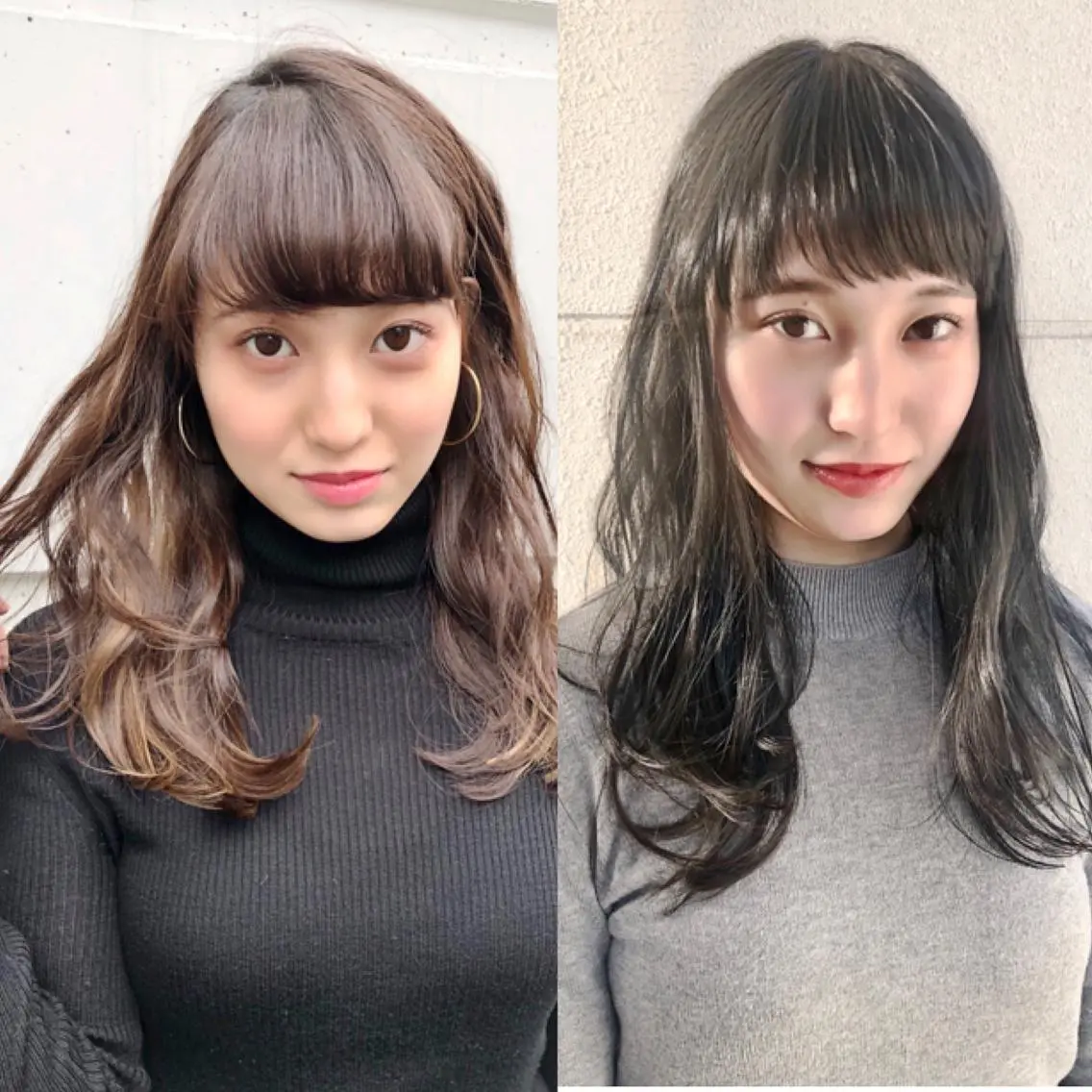ミディアム カラー パーマ KONOMI スタイリストのヘアスタイル