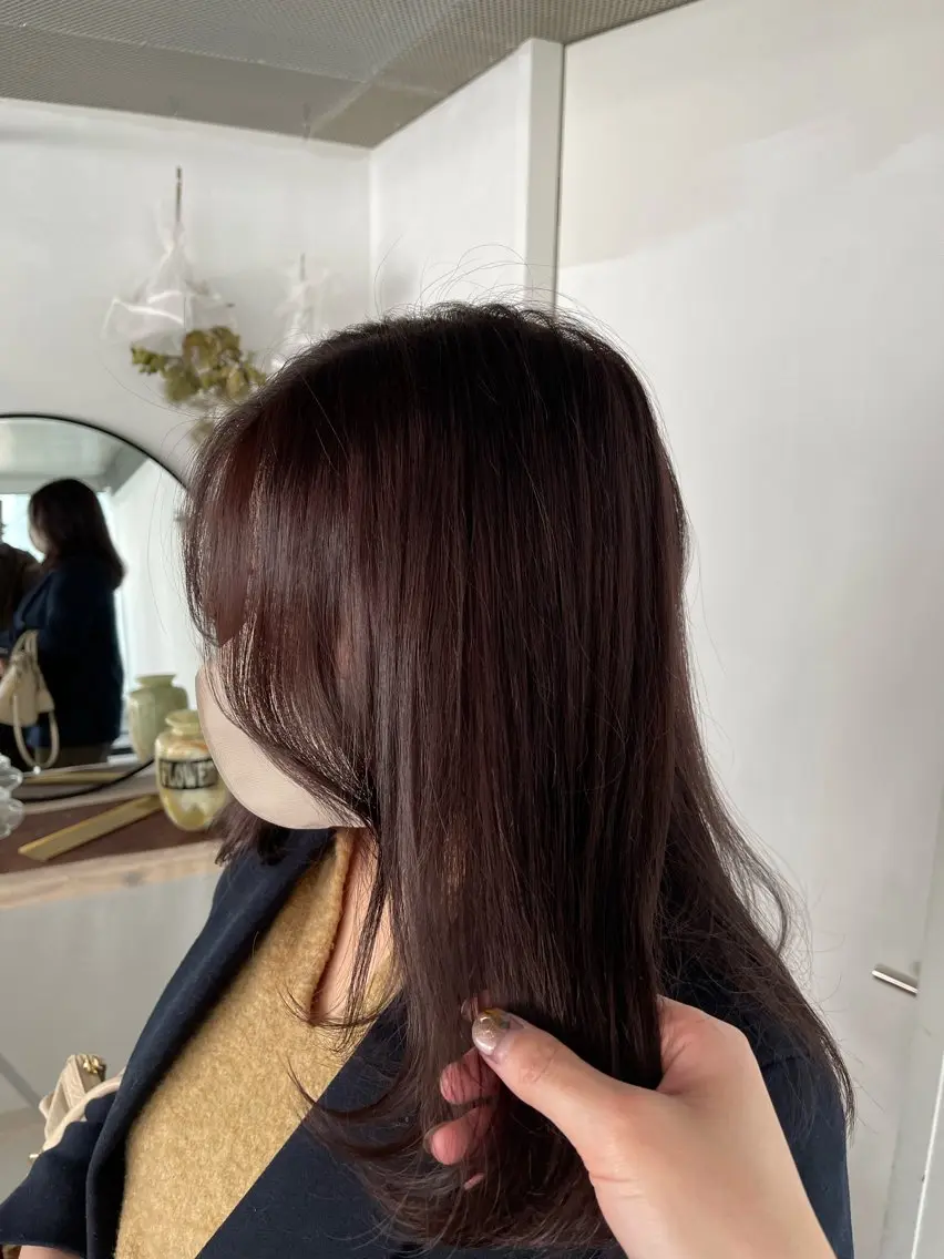 カラー ブラウンカラー 透明感カラー ココアブラウン ラベンダーカラー ヘアカラー ボブ/レイヤー /河内温太のヘアスタイル