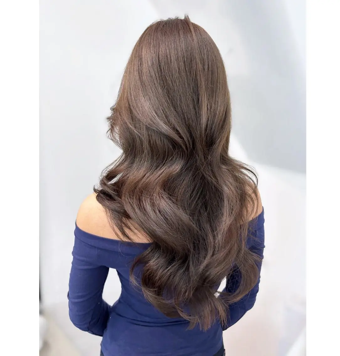 セミロング カラー ベージュカラー グレージュ オリーブベージュ 韓国風ヘア カット ヘアカラー トリートメント ITbyALBUM 藤沢店のヘアスタイル
