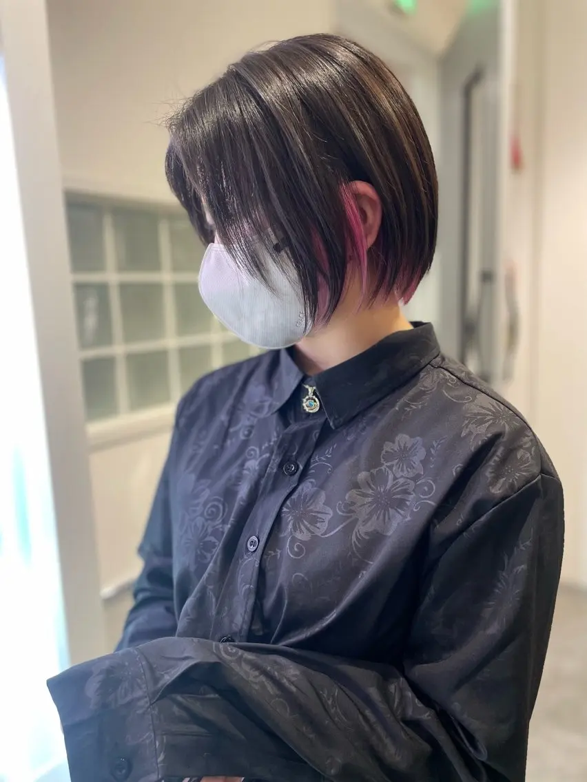 ショート カラー ショートヘア ヘアカラー 京都美容師 塩のヘアスタイル