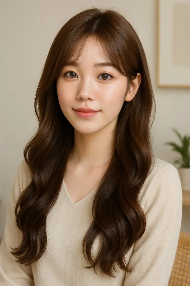 ロング カラー パーマ ヘアアレンジ メンズ キッズ カット ヘアカラー トリートメント 🦋縮毛/韓国レイヤ ー/透明感カラー🦋のヘアスタイル