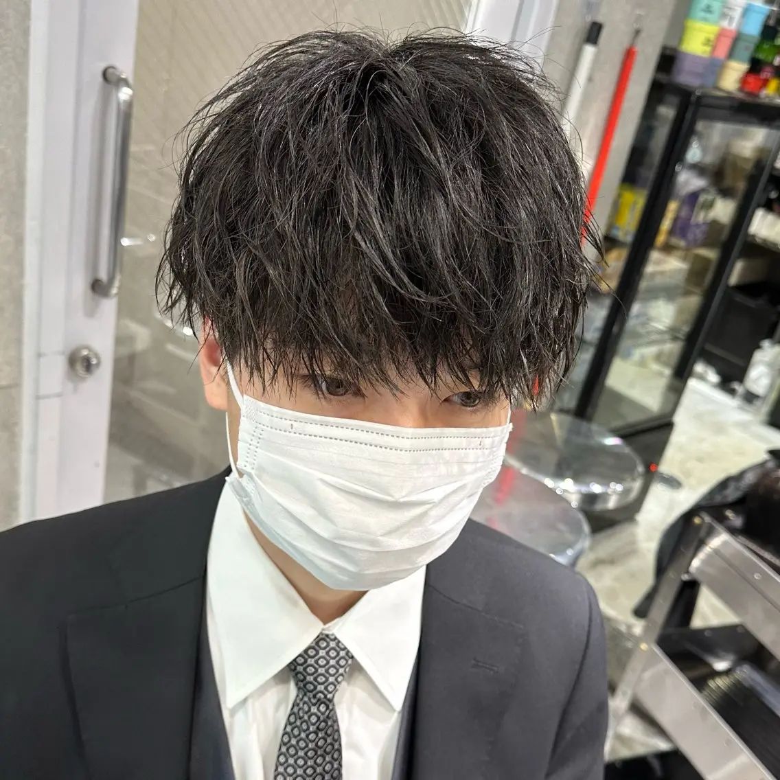 パーマ メンズ マッシュ カット パーマ メンズパーマの達人 KAITOのヘアスタイル