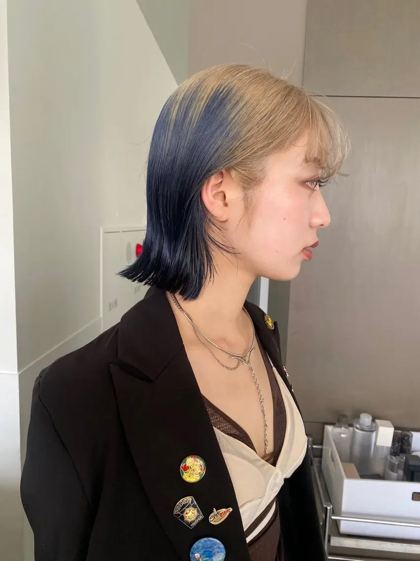 ミディアム カラー ハイトーンカラー ヘアカラー 高発色ブリーチ/ ハイレイヤー🪽aiのヘアスタイル