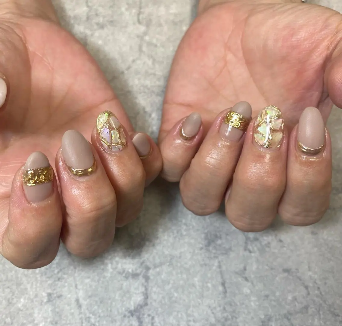 ネイル フットネイル フレンチネイル ジェルネイル ガラスフレンチ グラデーション ハンドネイル okada kannaのネイルデザイン