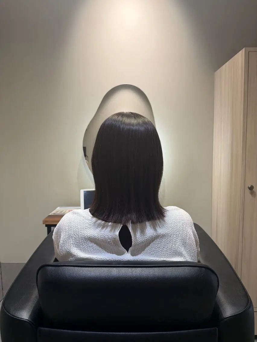 ロング カット ヘアカラー 縮毛矯正 トリートメント 博多美容室NAVY 橋本心縮毛矯正のヘアスタイル
