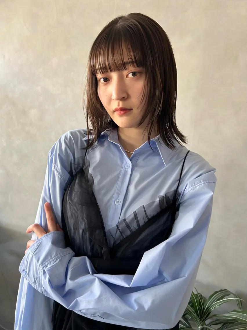 ミディアム カラー Hatsune 🐯レイヤーカットのヘアスタイル