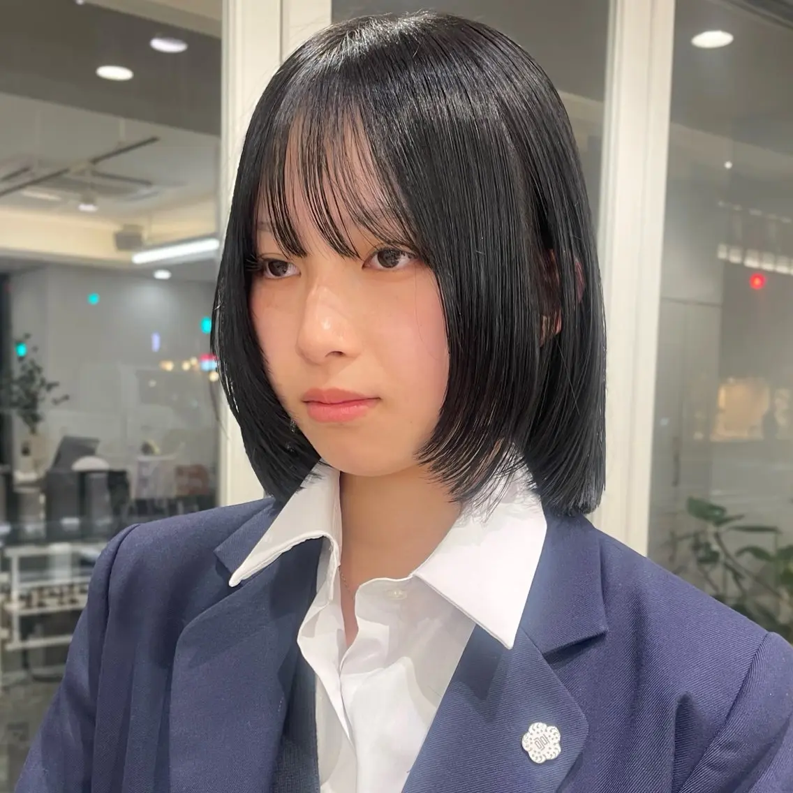 ショート カラー ボブ 顔周りカット レイヤーカット レイヤー/柔らか 透明感カラー/ゆきなのヘアスタイル