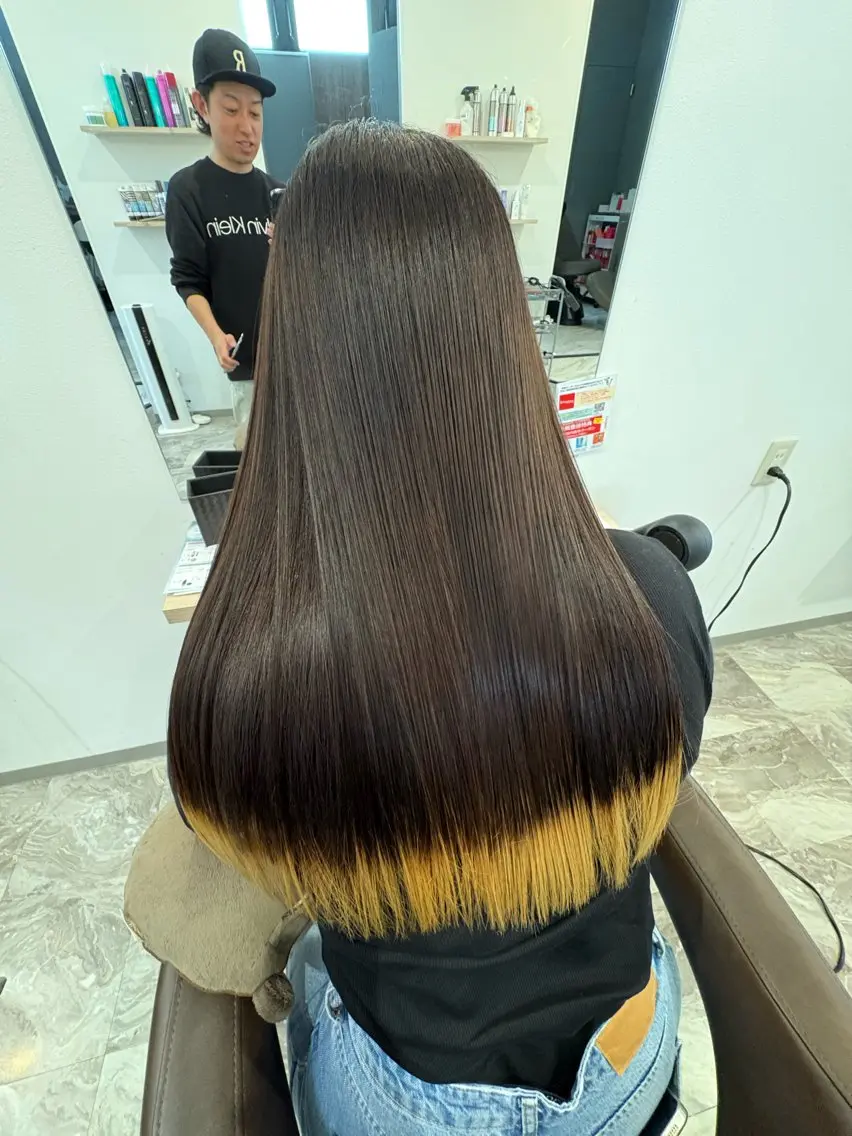 ロング 髪質改善 トリートメント 永田 よしはるのヘアスタイル