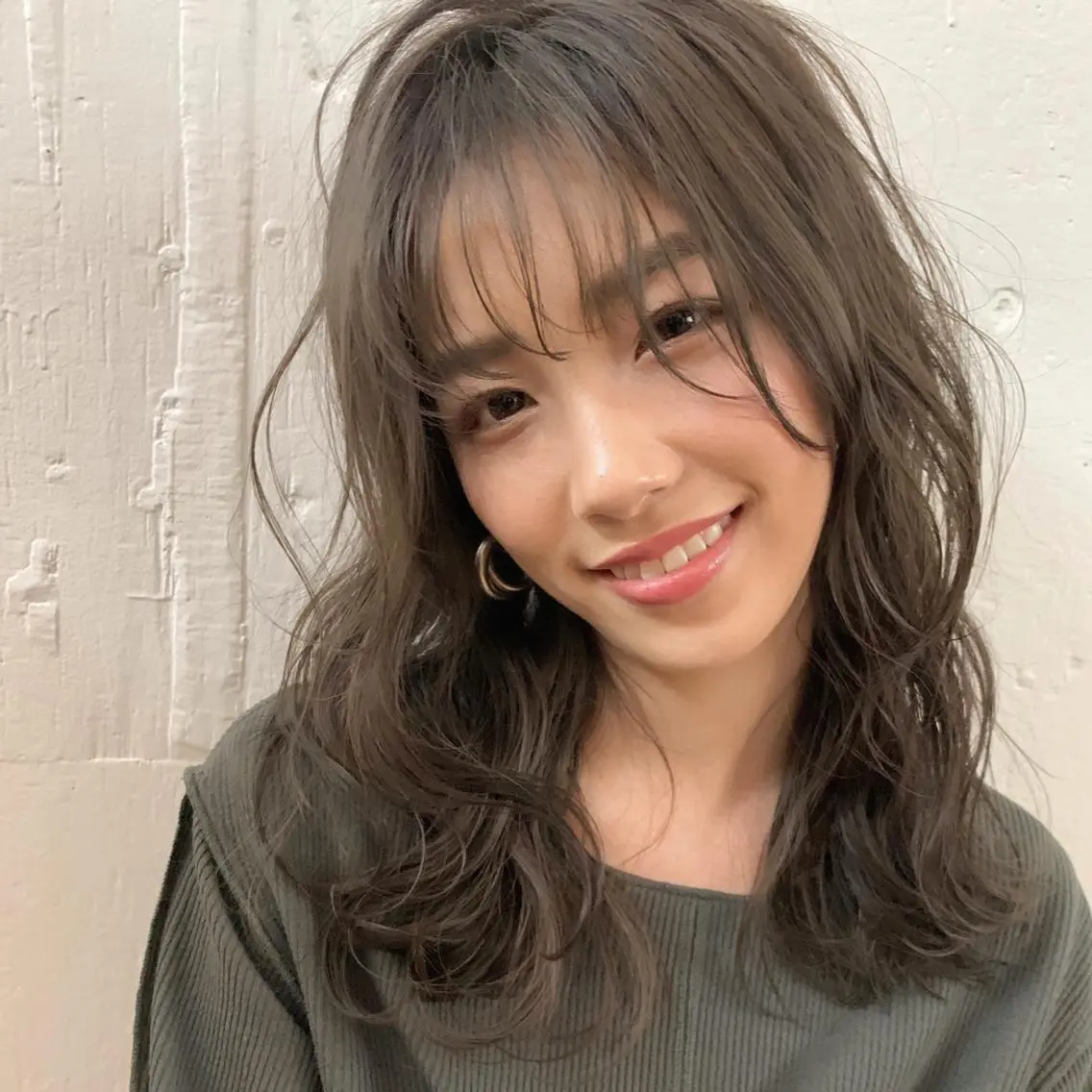 セミロング カラー ボブ、縮毛矯正👑 心斎橋/高城涼也のヘアスタイル