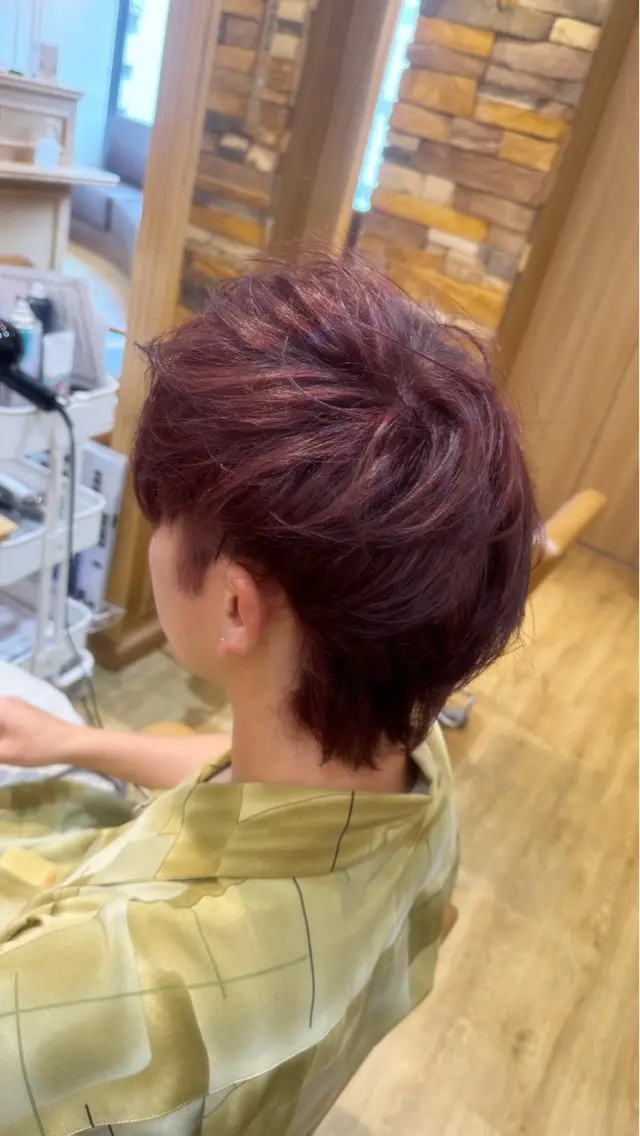 カラー メンズ ヘアカラー トリートメント 透明感カラー💜 モテ髪 空陽💙のヘアスタイル