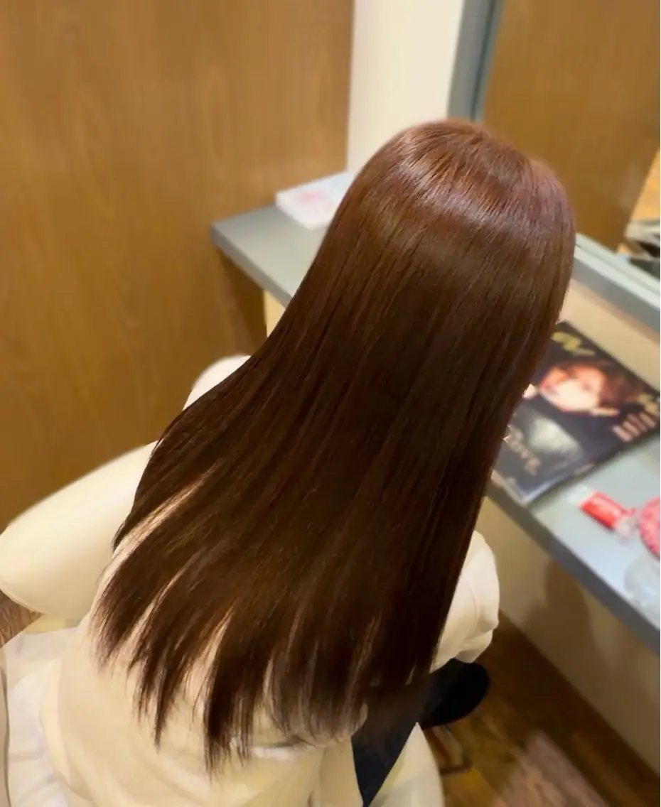 ロング カラー ヘアカラー トリートメント みはる ／暖色カラーのヘアスタイル