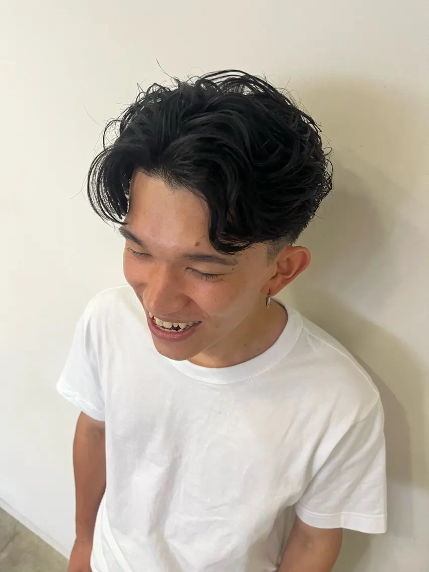 メンズ カット パーマ 清本 耕介のヘアスタイル