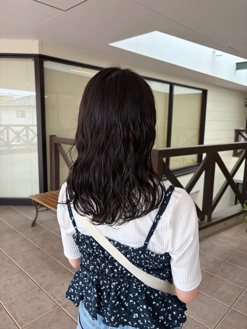 ミディアム カラー 透明感カラー🌼 沙奈のヘアスタイル