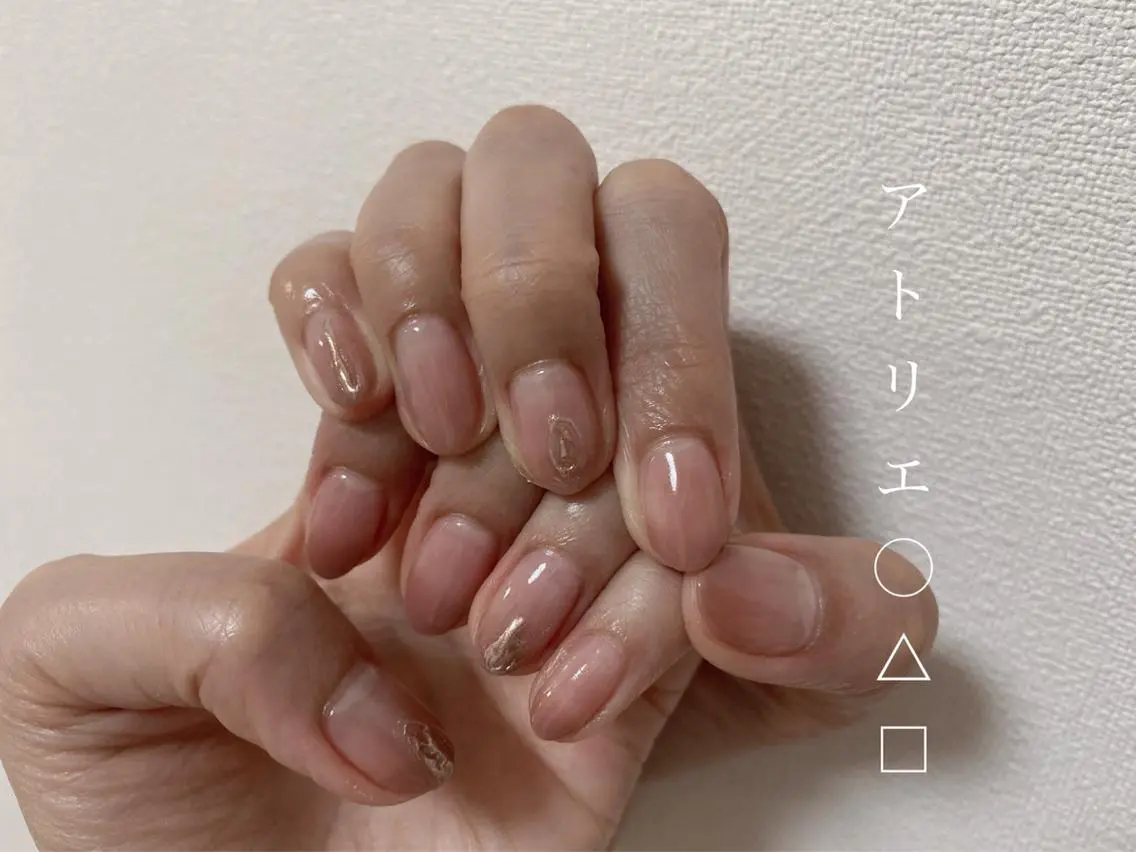 ネイル ニュアンスネイル オフィスネイル ハンドネイル アトリエ ○△□のネイルデザイン