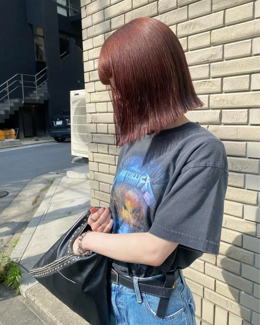 ミディアム カット ヘアカラー トリートメント qpula クプラのヘアスタイル