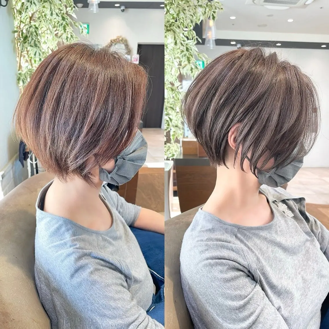 ショート カラー カット ヘアカラー 銀座/大人ショート /絶壁解消/若狭真央のヘアスタイル