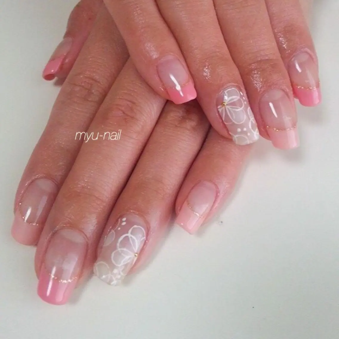 ネイル アートネイル シンプルネイル ホームサロン myu-nailのネイルデザイン