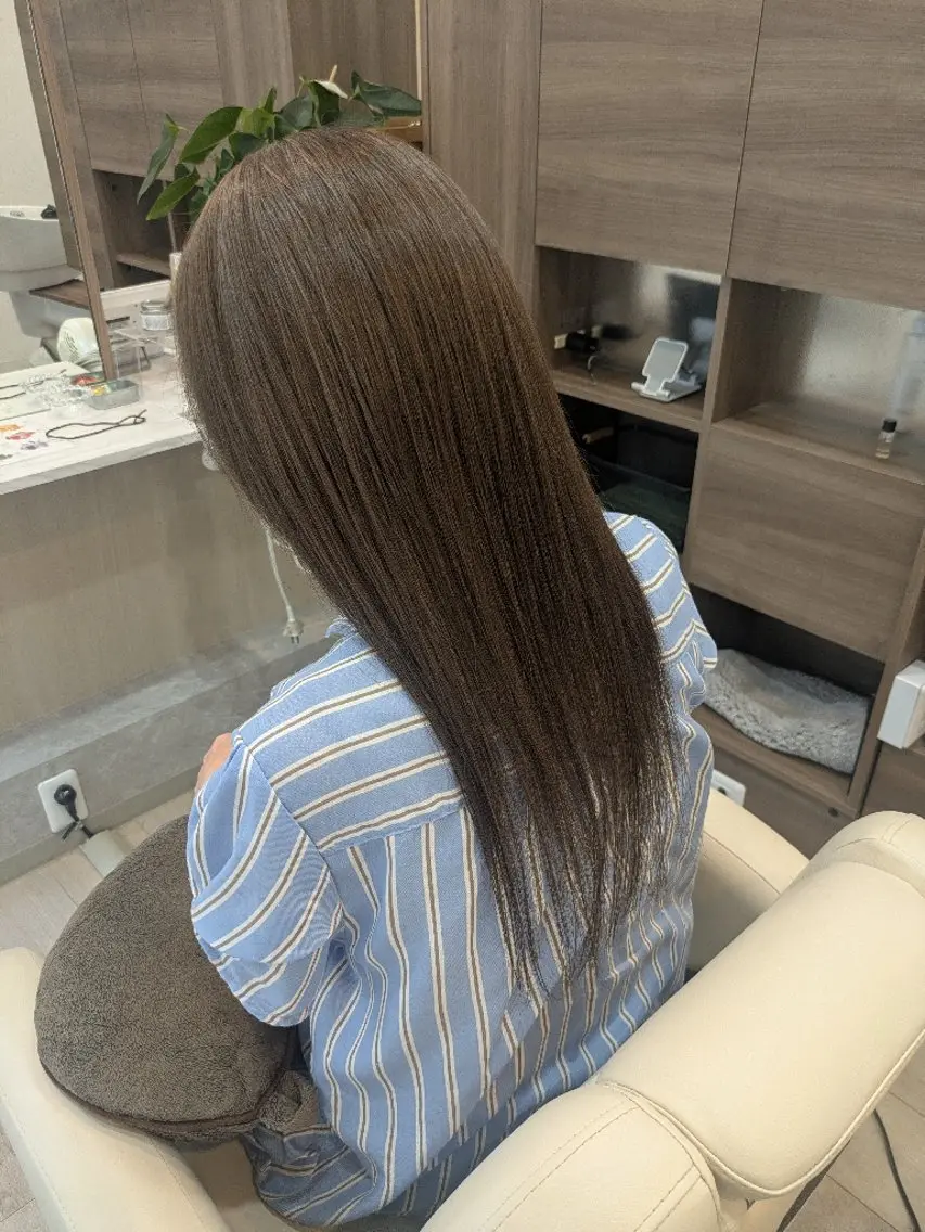カラー ベージュカラー 竹田 夏歩のヘアスタイル