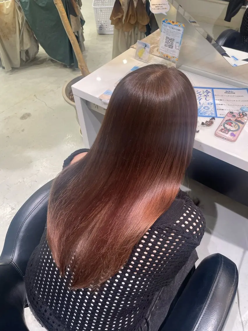 ロング カラー 透明感カラー 髪質改善 トリートメント 透明感カラー/多幸感 カラー/樹奈🍀✨のヘアスタイル