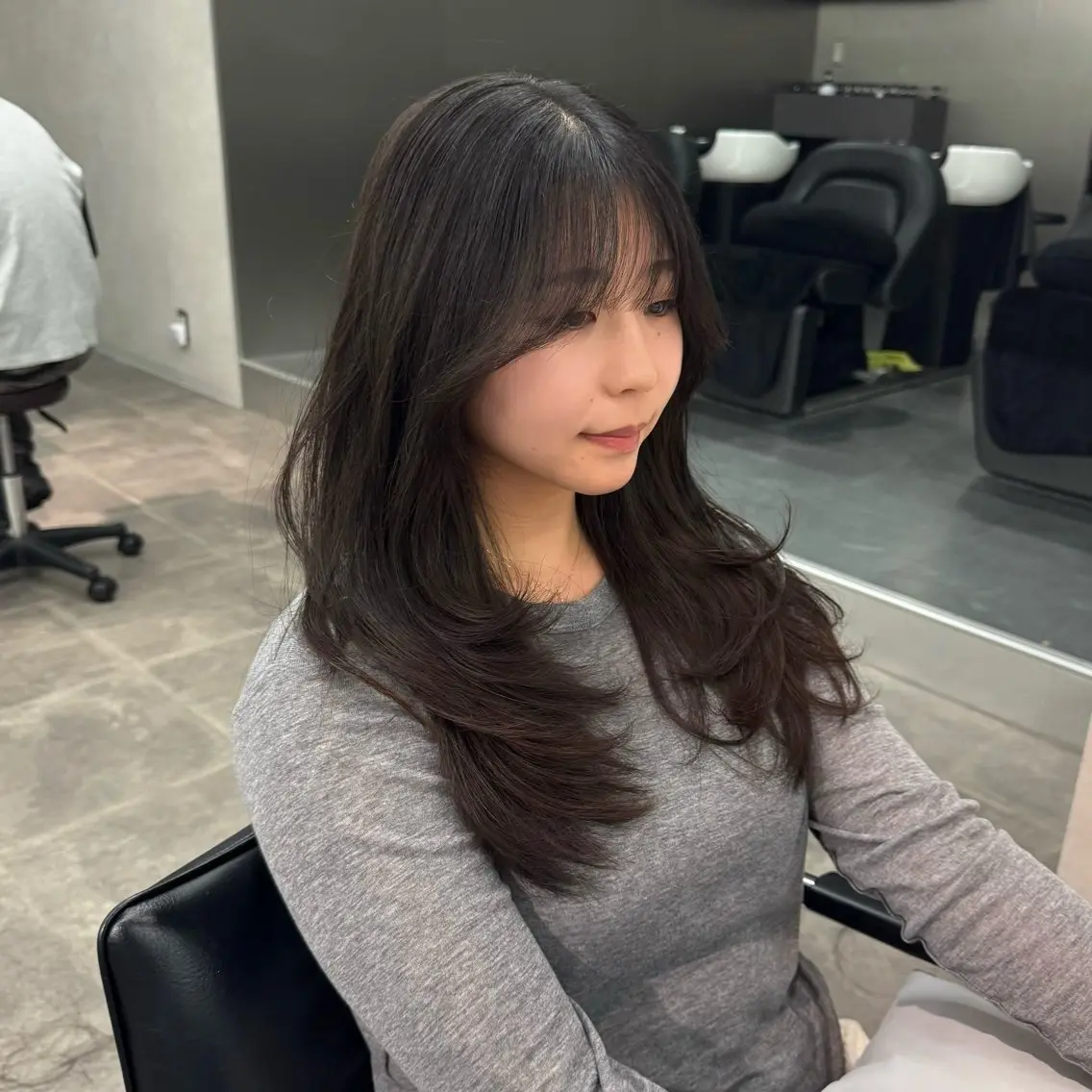 ロング カット ヘアカラー 韓国特化🇰🇷千葉 /レイヤーカット竜生のヘアスタイル