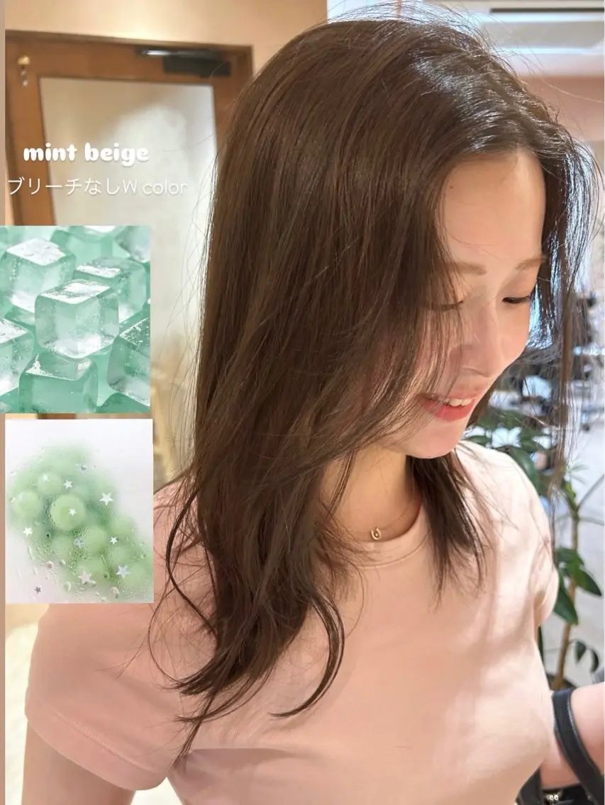 ミディアム あお韓国へア🎀 emuのヘアスタイル