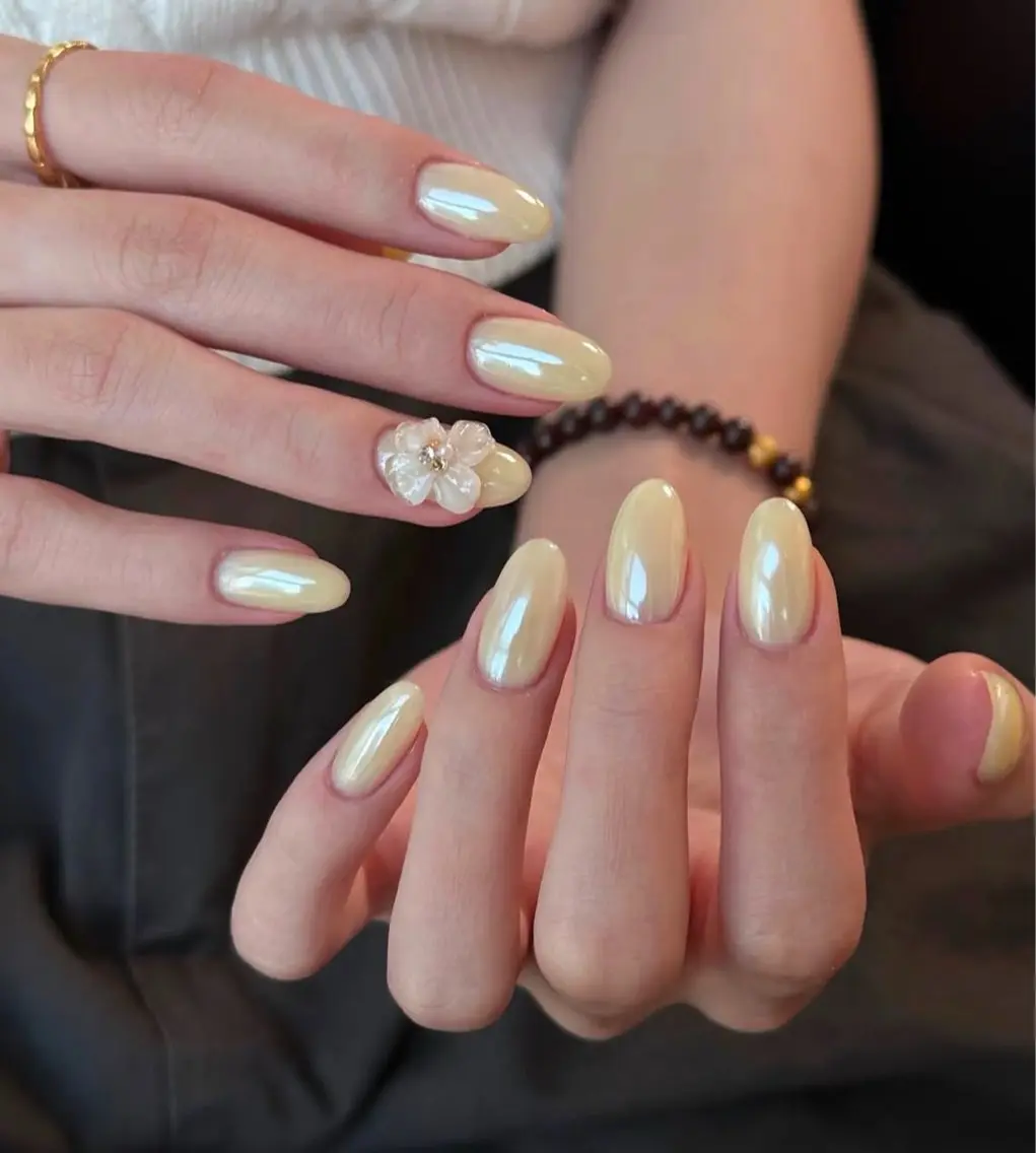 ネイル アートネイル オーロラネイル チークネイル フレンチネイル ガラスフレンチ ハンドネイル 🎀🎀YooLi Nail Salonのネイルデザイン