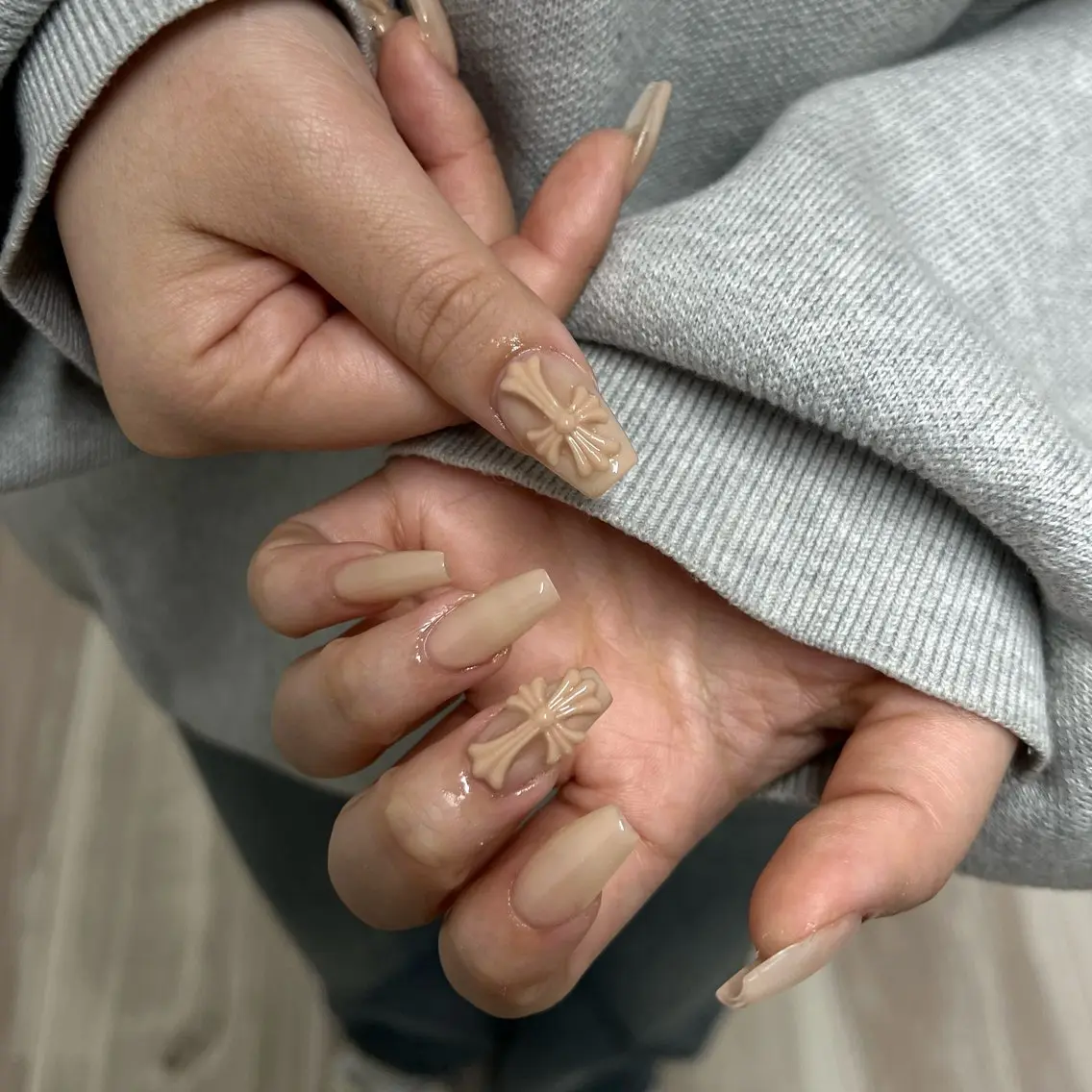 【hand】🎀チップ長さだし🎀ワンカラー/ラメグラの写真