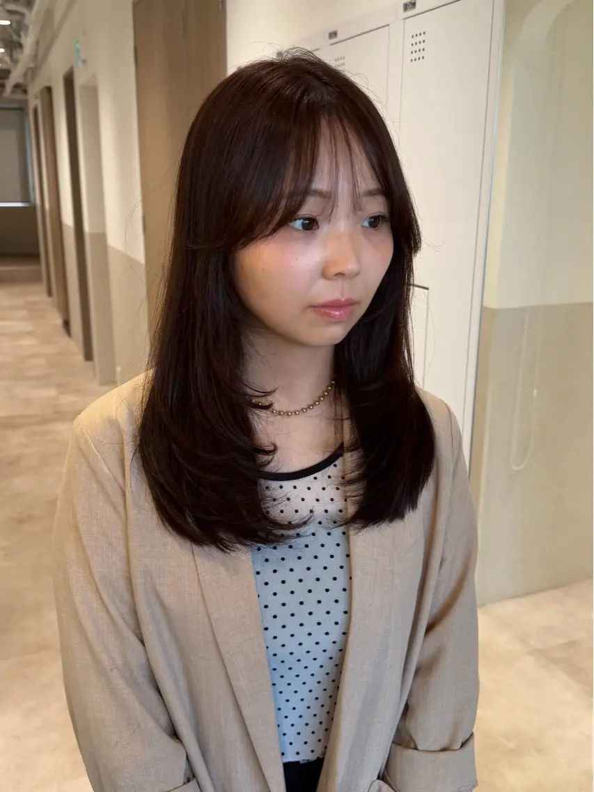 ミディアム カラー カット ヘアカラー トリートメント SALOWIN本山店 naoのヘアスタイル