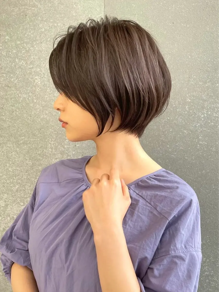 ショート カラー カット ヘアカラー トリートメント 🌟透明感カラー× 小顔カット いっせいのヘアスタイル