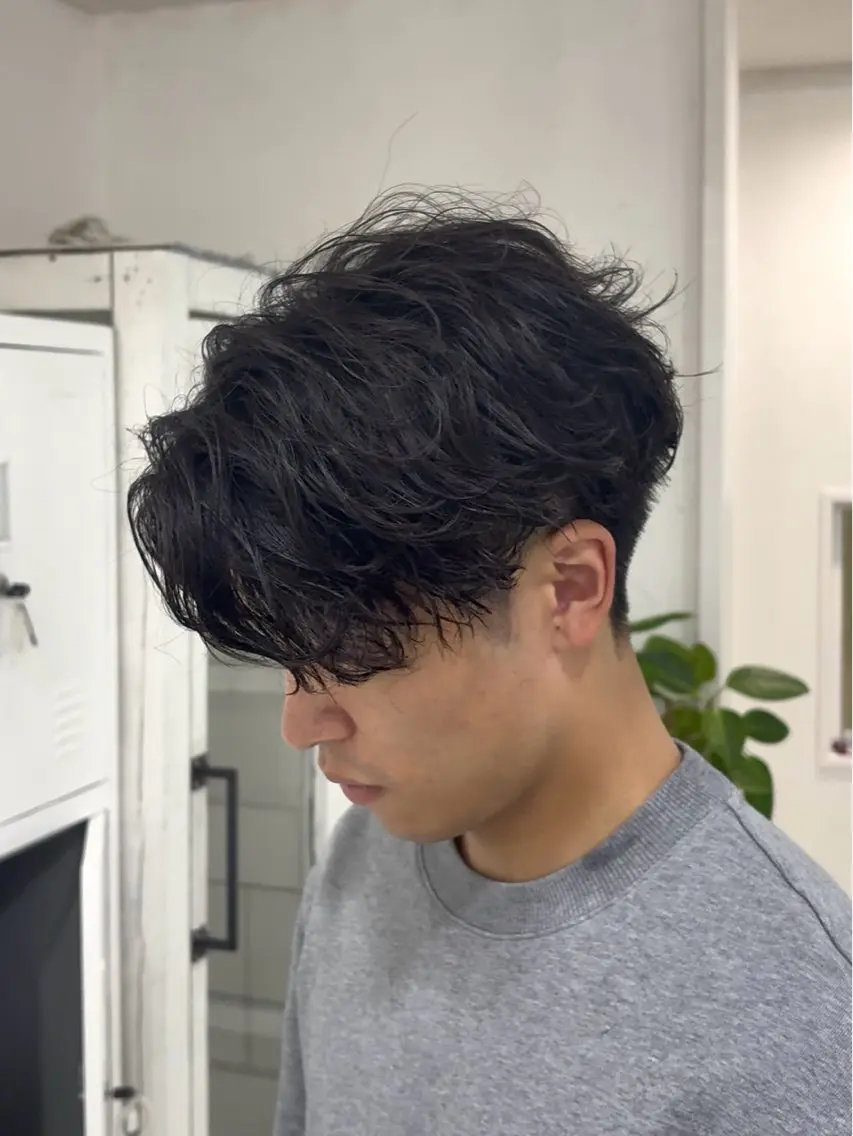 パーマ メンズ メンズパーマ カット パーマ 阿部 渓太のヘアスタイル