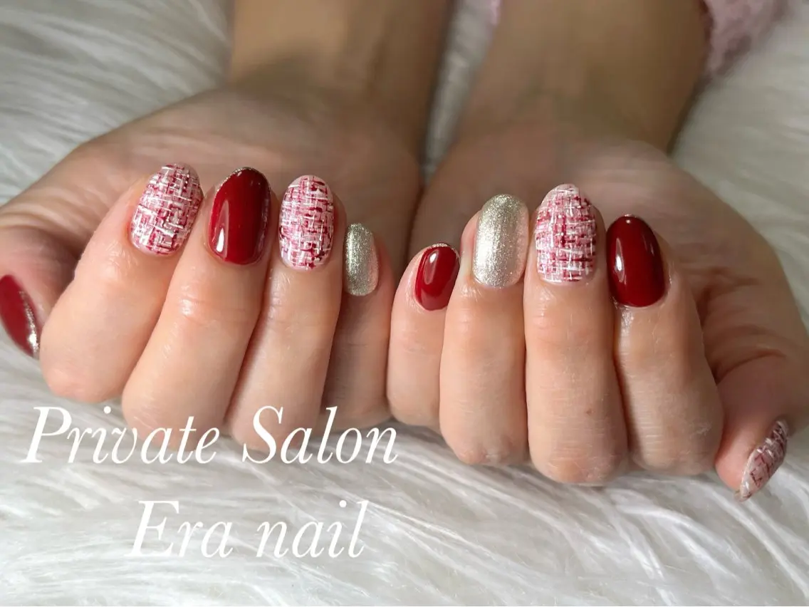 ネイル ツイードネイル Era nailのネイルデザイン