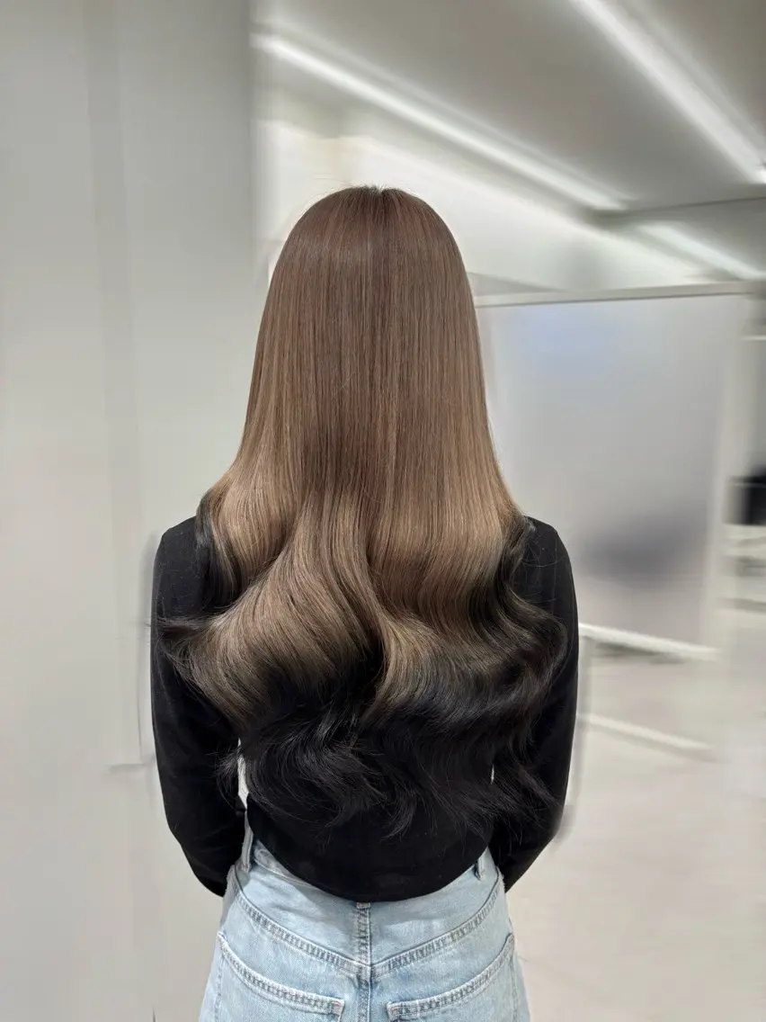 ロング カラー ヘアカラー トリートメント 望 吹のヘアスタイル