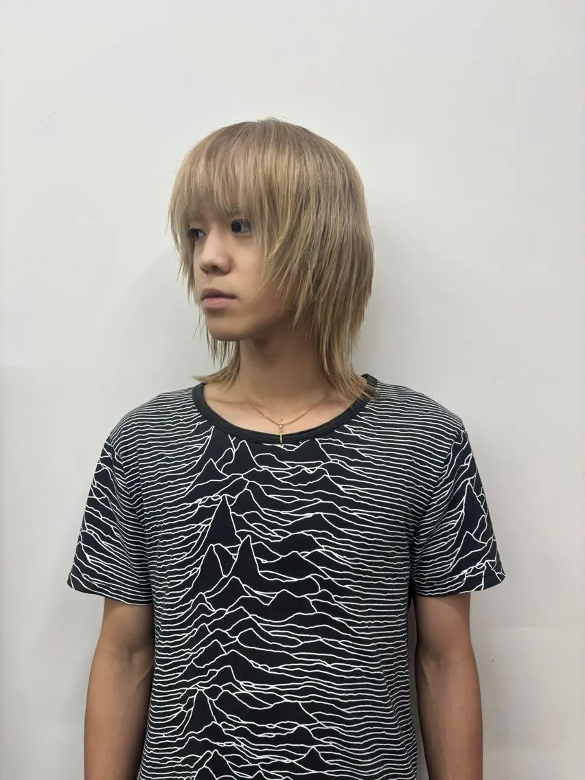 ミディアム メンズ ヘアカラー 和田 有生のヘアスタイル