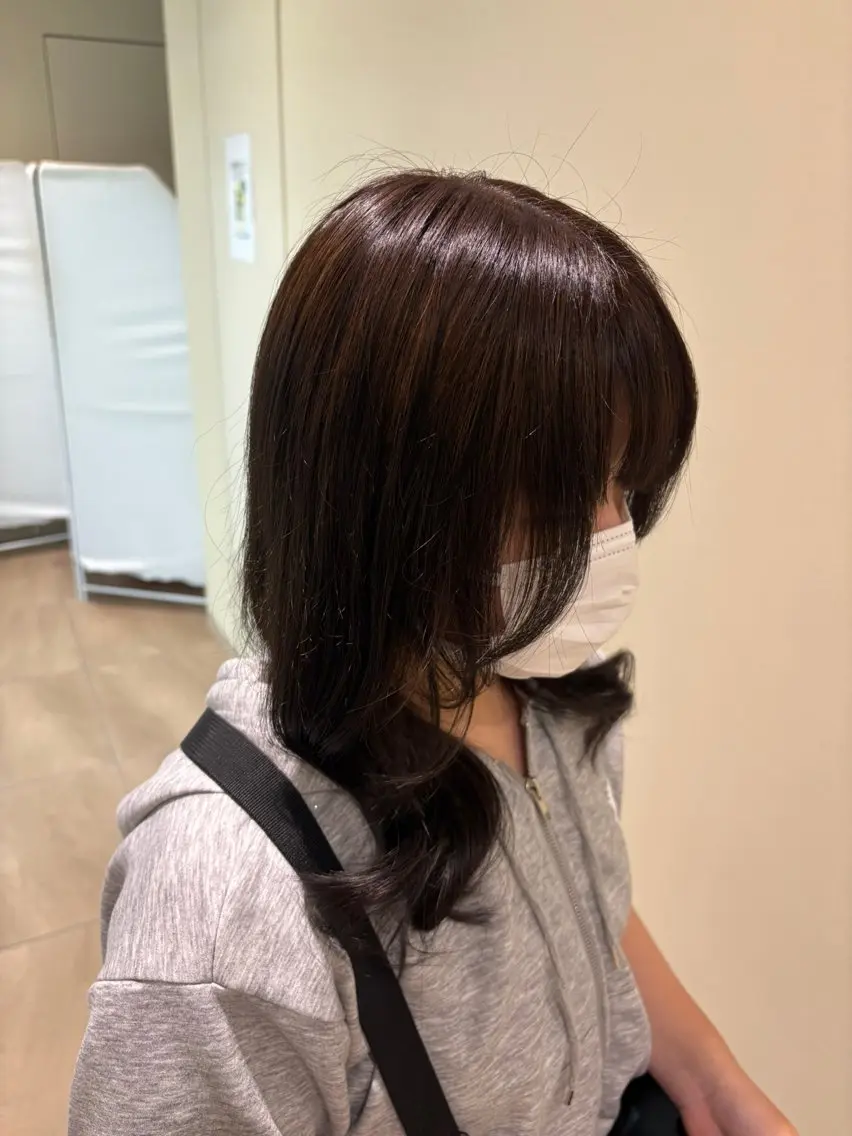 セミロング カラー ヘアカラー 野口 楓華のヘアスタイル