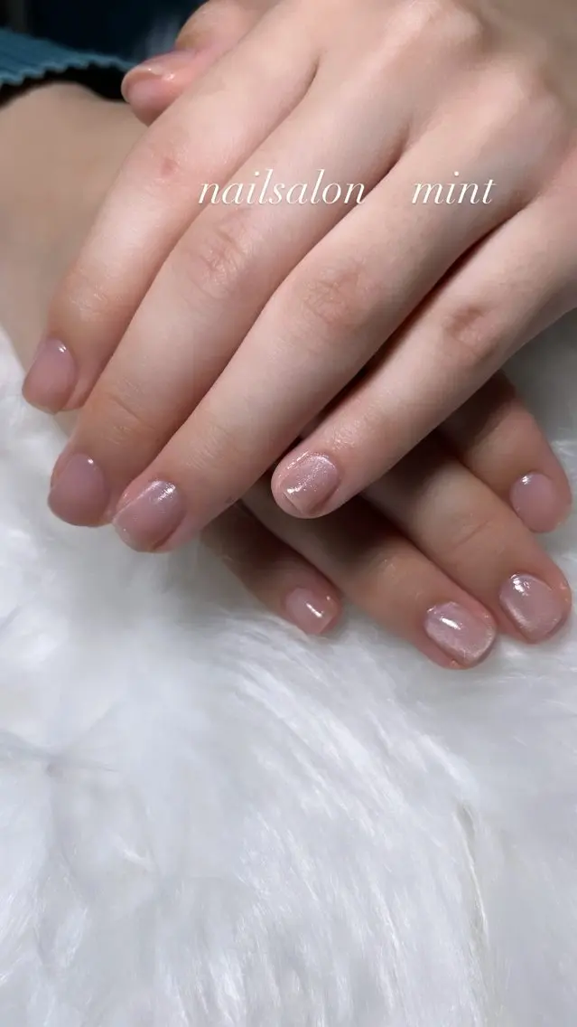 ネイル マグネットネイル マグネットワンカラー ワンカラーネイル nailsalon mintのネイルデザイン