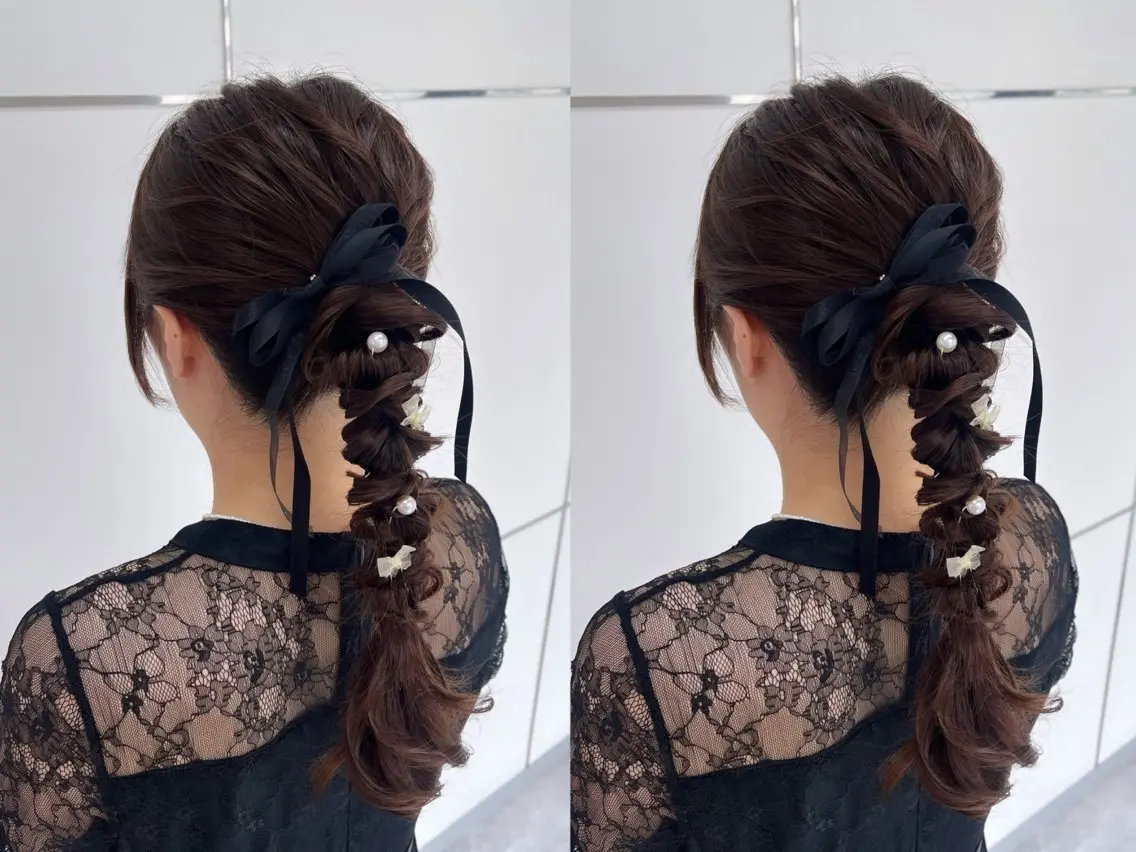 ヘアセット✨結婚式やパーティーに合うヘアセットに仕上げます!の写真
