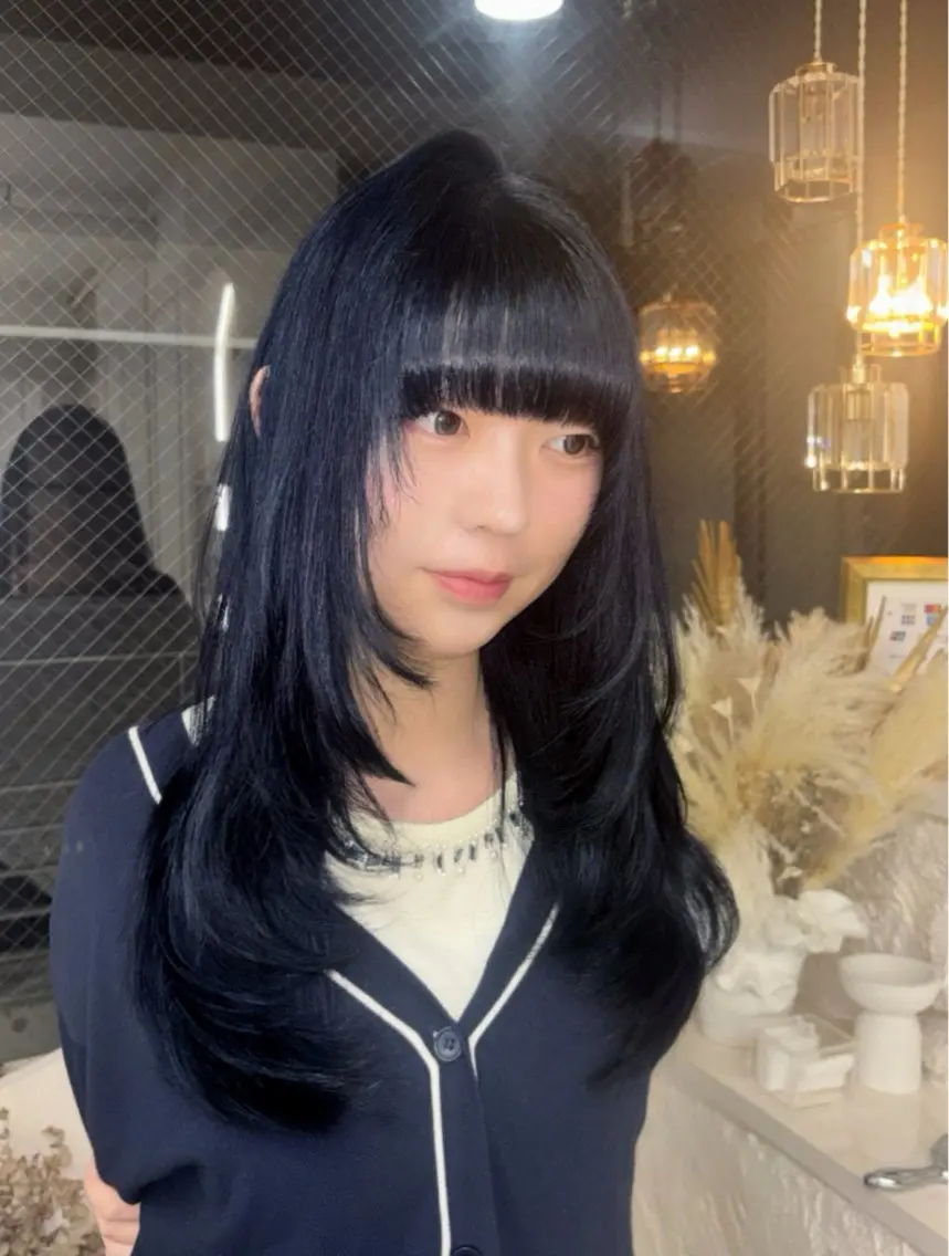 ロング カラー ヘアカラー トリートメント XELM高崎 nearaのヘアスタイル