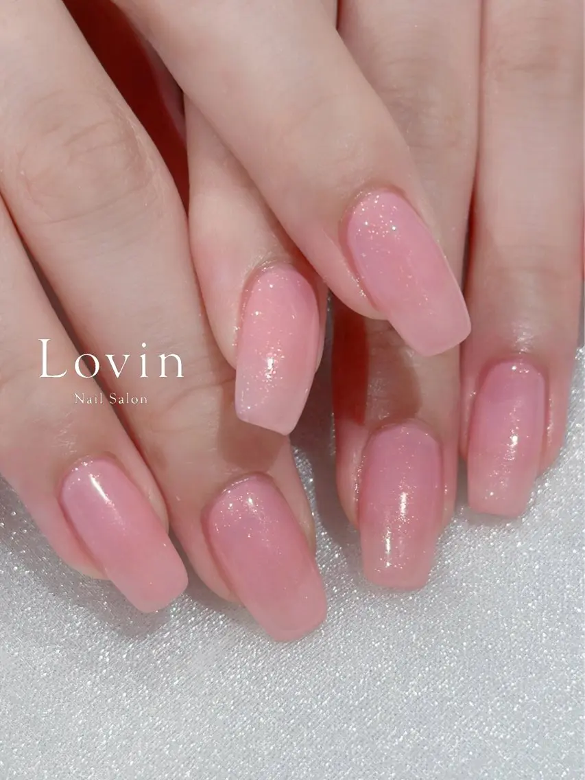 ネイル オフィスネイル ピンク ハンドネイル 【パラジェル専門店】 Ayakaのネイルデザイン