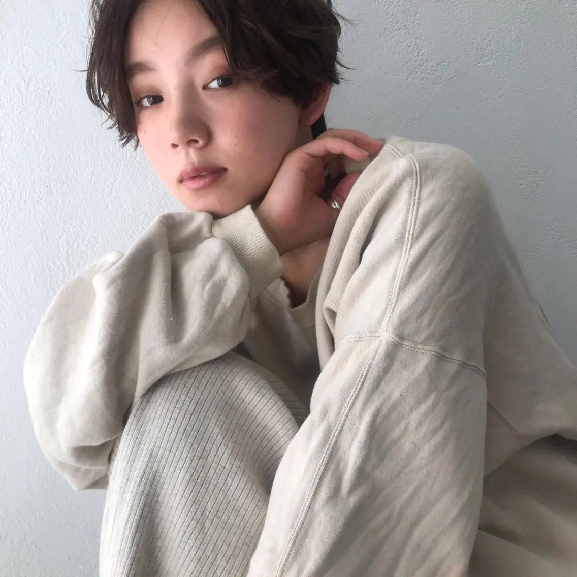 ショート パーマ 末永 穂奈美のヘアスタイル