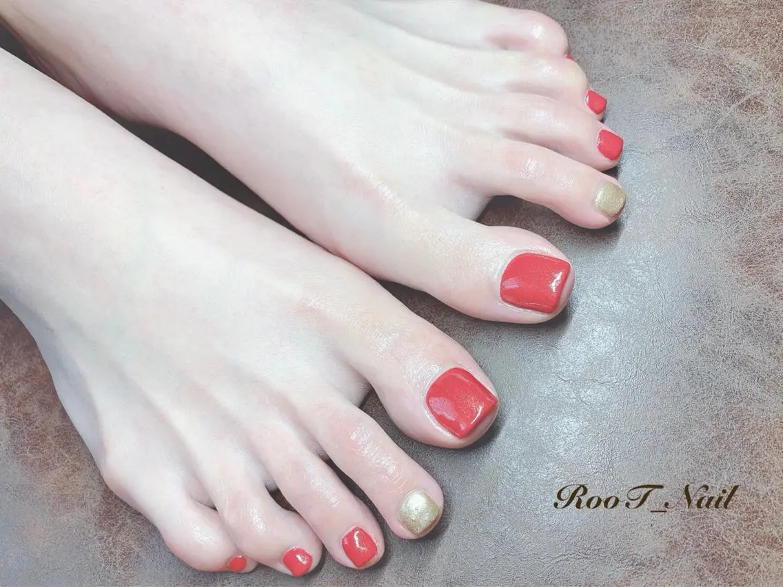 メンズ ネイル ラメ(グリッター) フットネイル RooT Nailのネイルデザイン