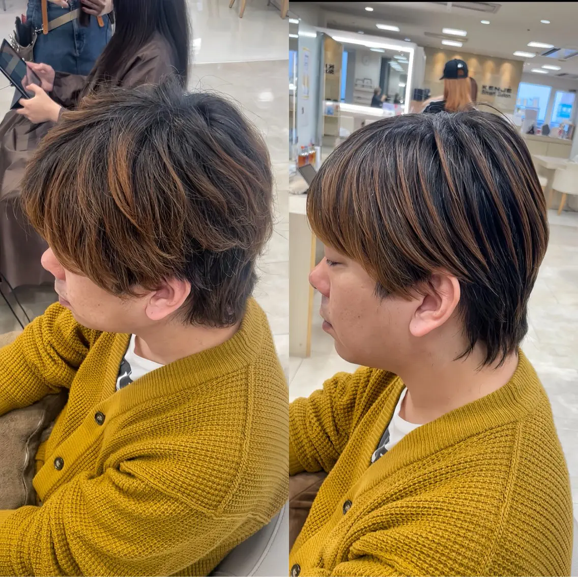 メンズ シャドウパーマ／骨格 矯正カット　トモキのヘアスタイル