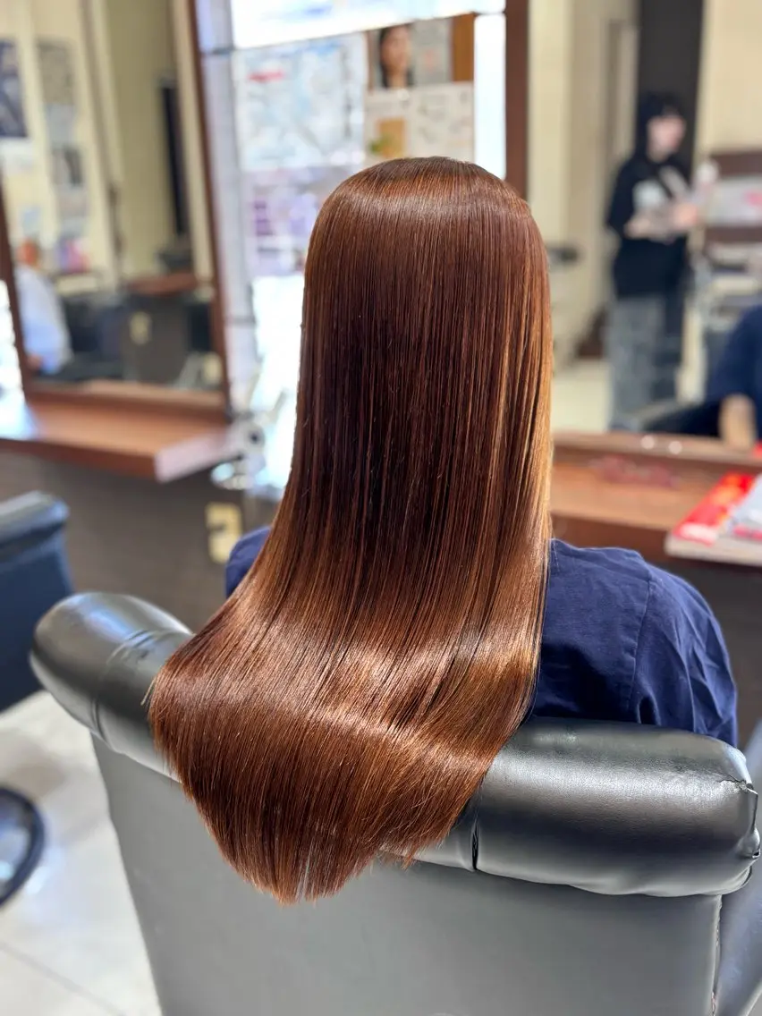 ロング 髪質改善 カット 縮毛矯正 トリートメント 小野 友暉のヘアスタイル