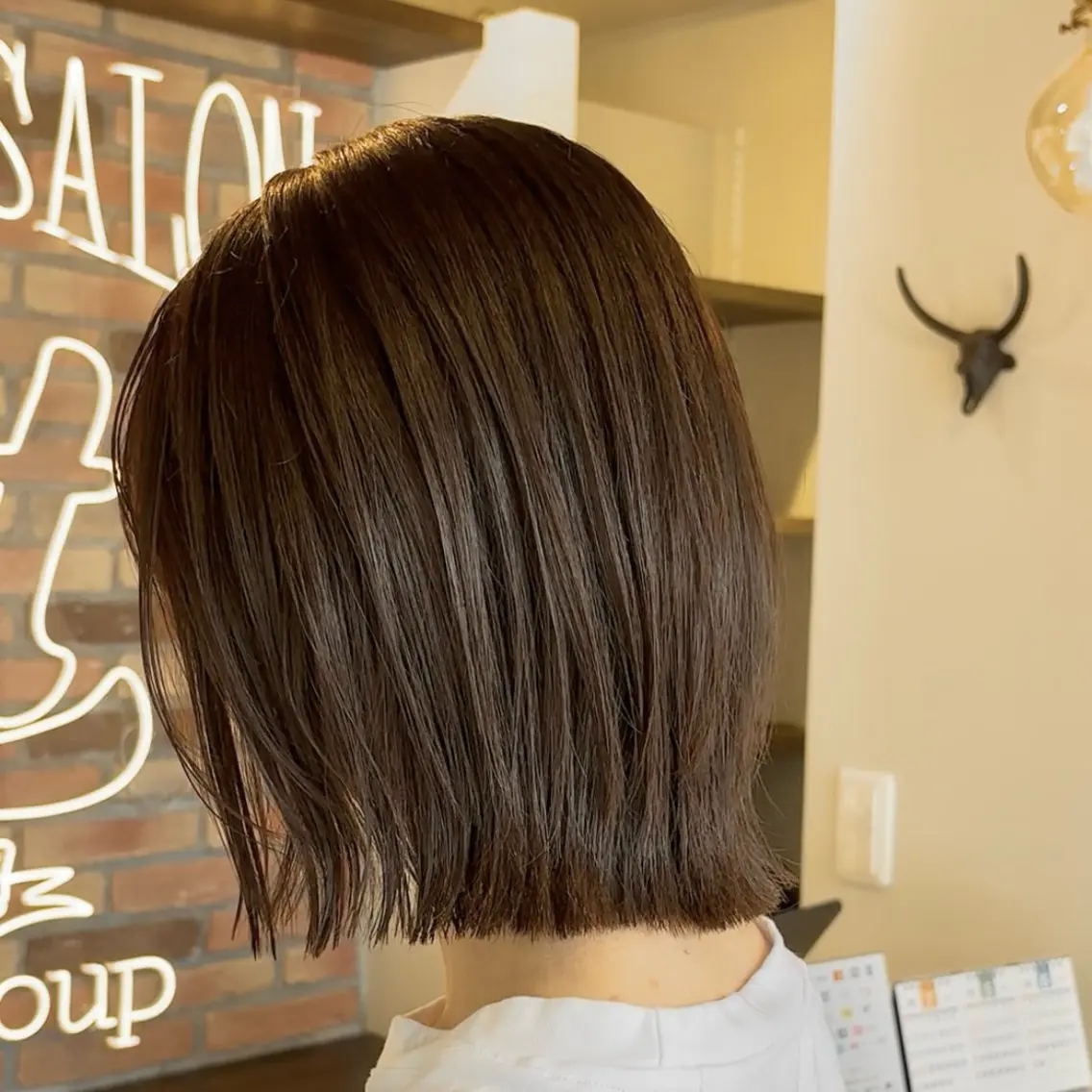 ミディアム レイヤーカット ヘアカラー トリートメント miyu/ヘアセット ブリーチモデル募集中のヘアスタイル