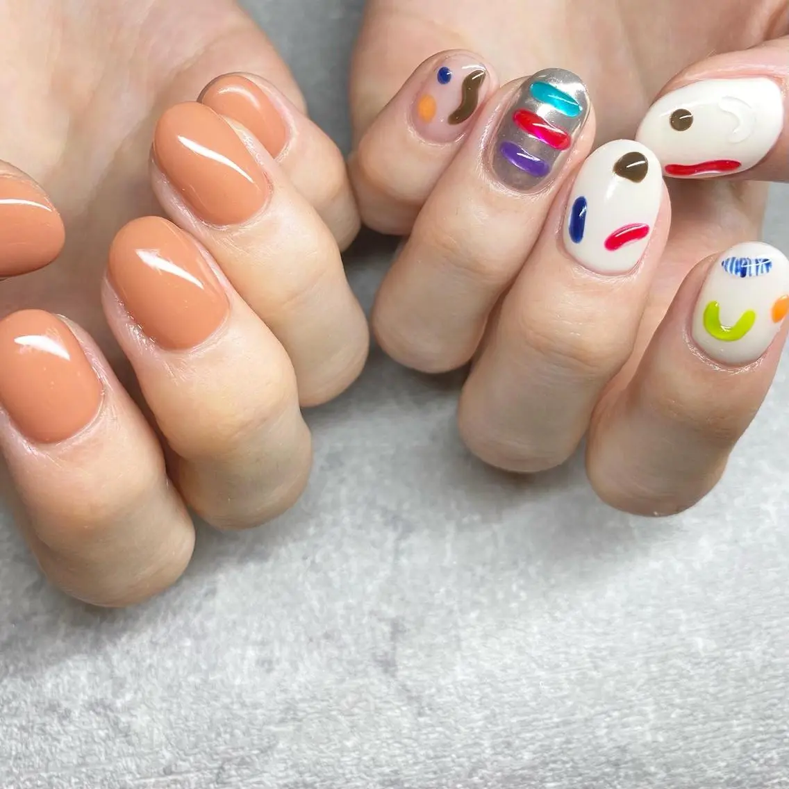 ネイル アートネイル ニュアンスネイル 春ネイル 夏ネイル ハンドネイル 山田 貴子のネイルデザイン