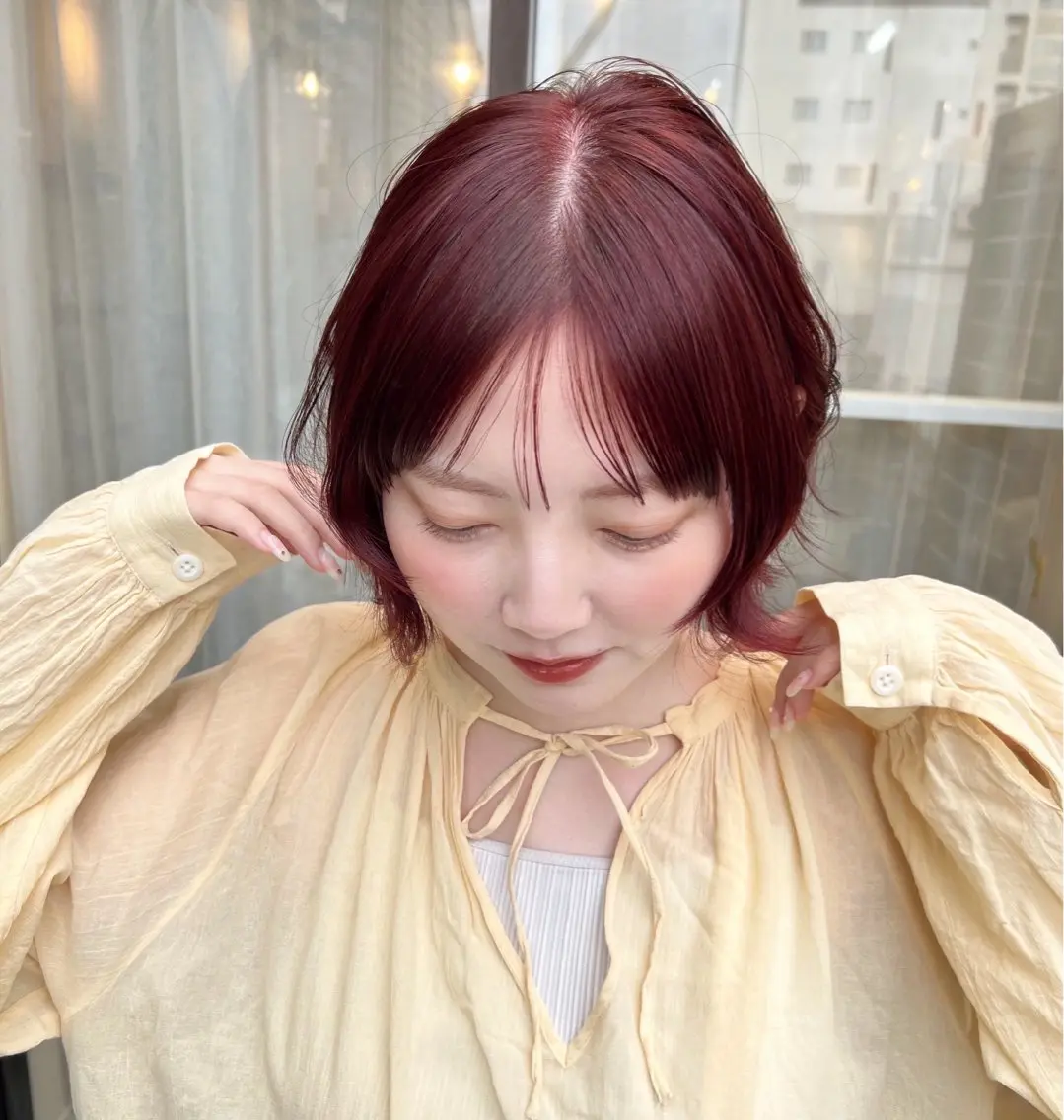ショート カラー ブリーチ ダブルカラー ブリーチなしカラー ヘアカラー 縮毛矯正 トリートメント 暖色/柔らかヘア 🩰ayano♡のヘアスタイル