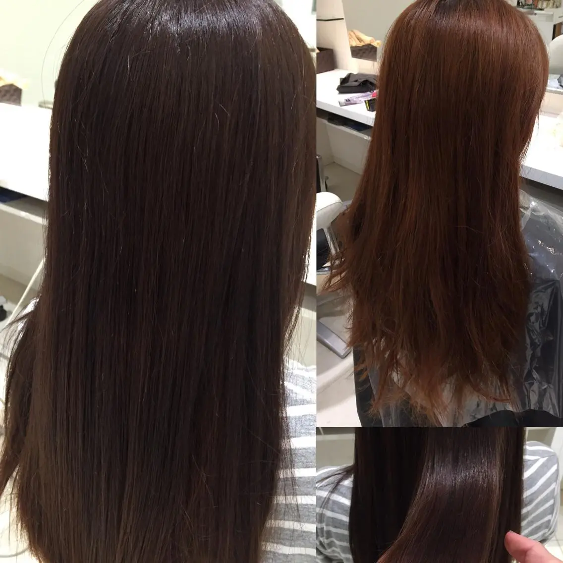 
![ロング カラー イルミナカラー オレンジ カット ヘアカラー トリートメント 山北 咲子のヘアスタイル