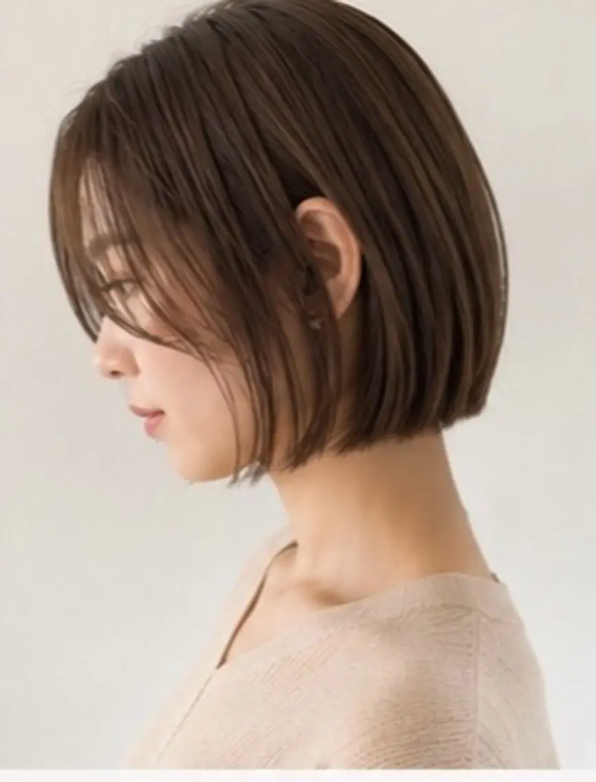 ミディアム カット ヘアカラー トリートメント 坂本 雅哉のヘアスタイル