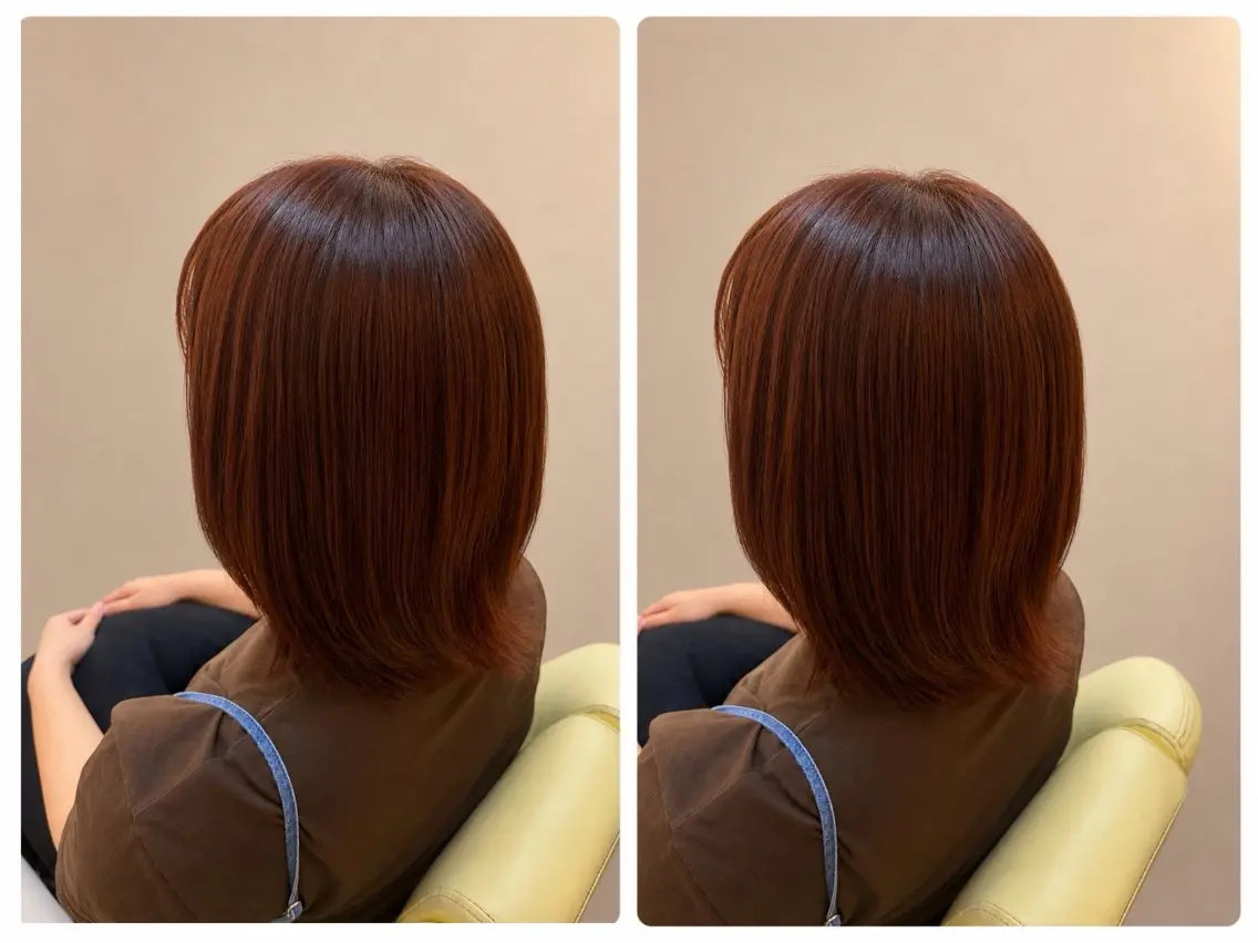 ミディアム カラー メンズ ブラウンカラー レッドカラー レッドブラウン ヘアカラー 田中 翔大のヘアスタイル