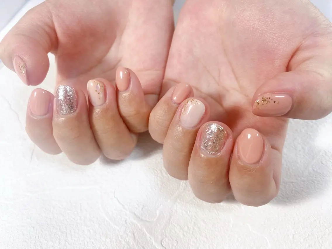 ネイル オーロラネイル フットネイル フレンチネイル ジェルネイル 韓国ネイル ハンドネイル kiki nail たまプラーザのネイルデザイン